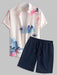 Casual Landscape Painting Shirt And Shorts - Grafton Collection