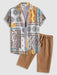 Short Sleeves Print Shirt And Shorts Set - Grafton Collection