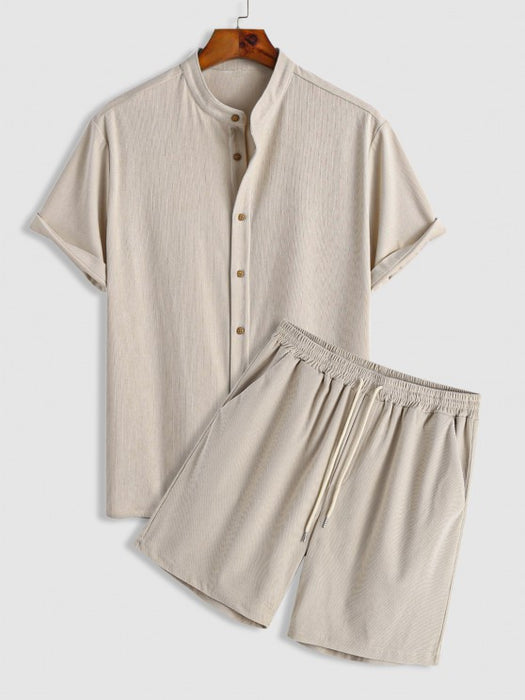 Plain Shirt And Shorts  Set
