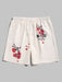 Plum Blossom Print And Board Shorts Set - Grafton Collection