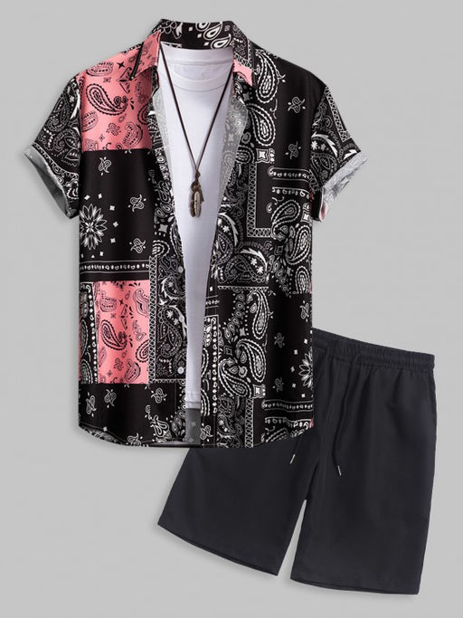 Paisley Shirt And Casual Shorts Set - Grafton Collection