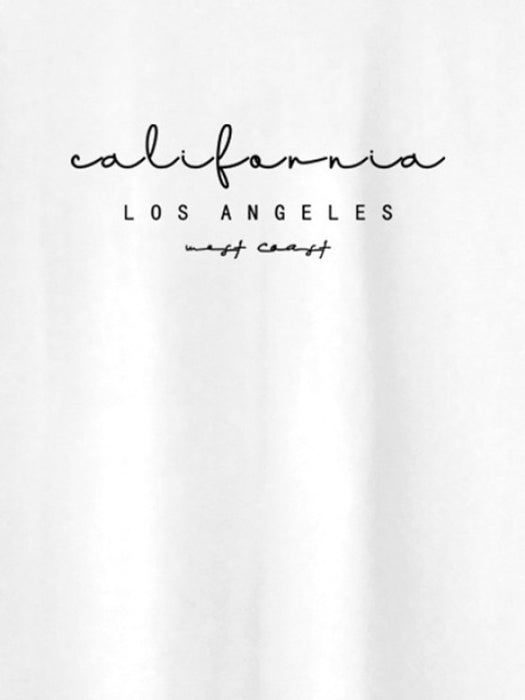 Los Angeles Print  T Shirt And Shorts Set