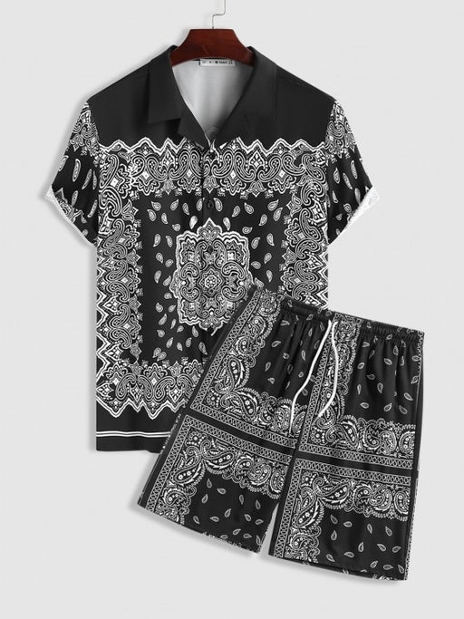 Paisley Printed Shirt With Shorts Set - Grafton Collection