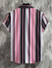 Vertical Stripes Shirt And Casual Shorts Set - Grafton Collection