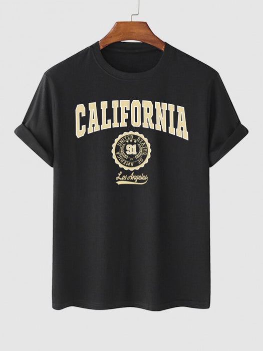 California Badge T Shirt And Shorts Set - Grafton Collection
