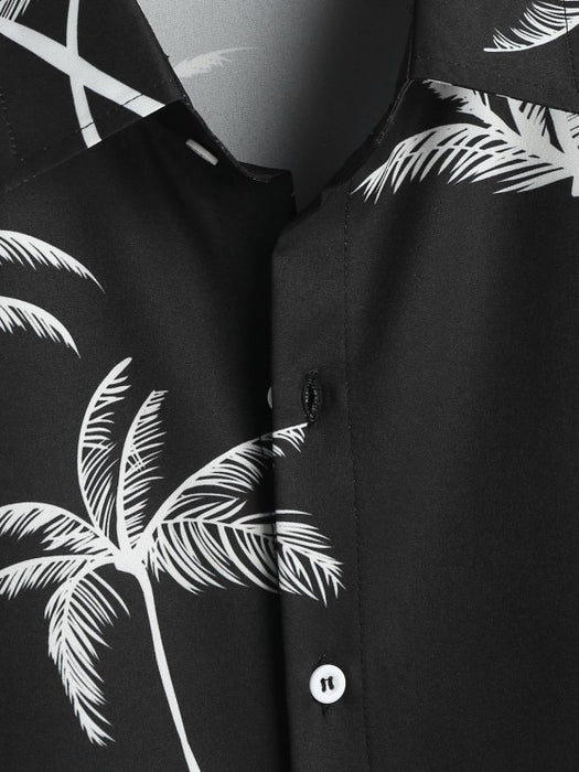 Coconut Tree Printed Shirt And Shorts - Grafton Collection