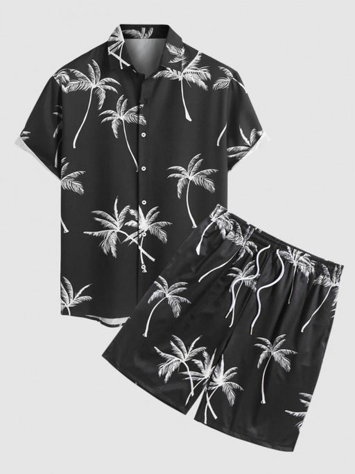 Coconut Tree Printed Shirt And Shorts - Grafton Collection