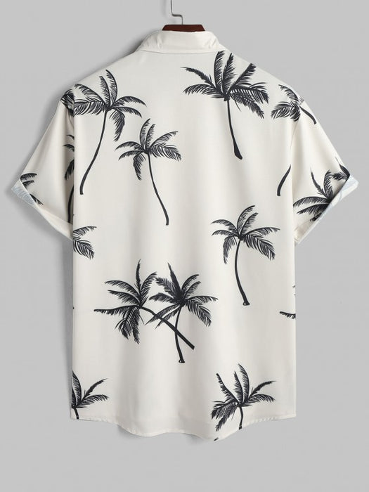 Coconut Tree Printed Shirt And Shorts - Grafton Collection