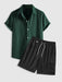 Short Sleeves Shirt And Design Shorts - Grafton Collection