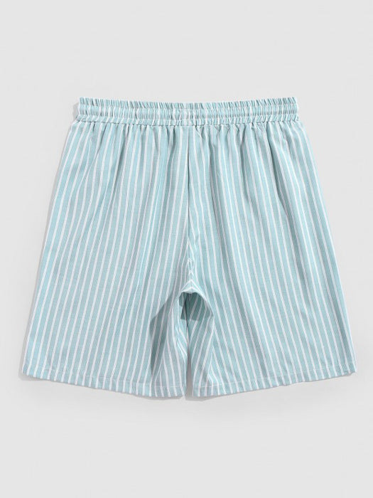 Casual Striped Shirt And Shorts Set - Grafton Collection