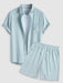 Casual Striped Shirt And Shorts Set - Grafton Collection