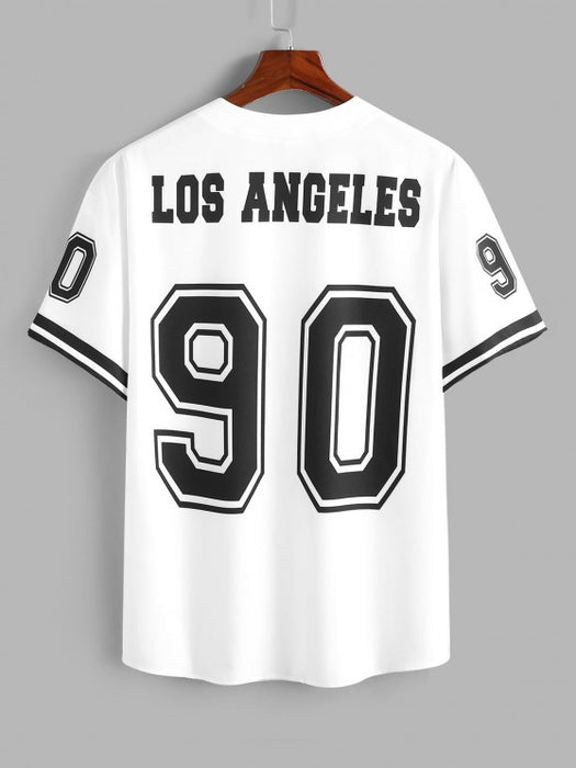 Los Angeles Letter T Shirt And Cargo Shorts - Grafton Collection