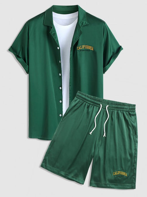 Shirt With Drawstring Shorts Set - Grafton Collection