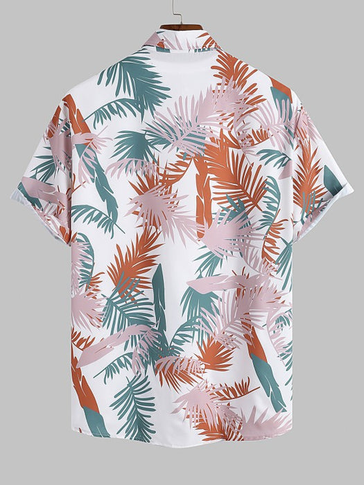Tropical Palm Printed Shirt And Shorts