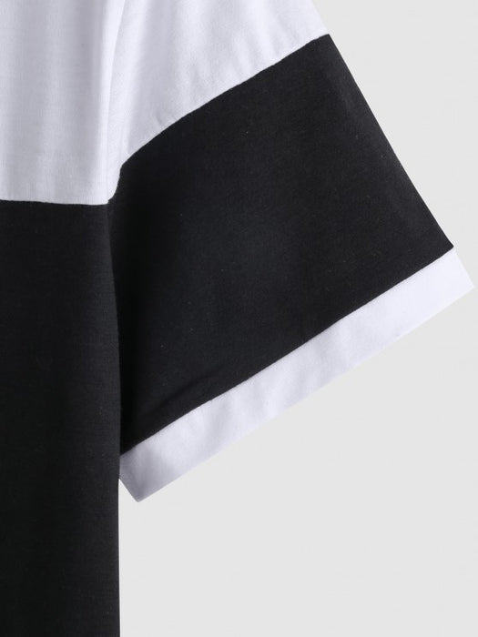 Two Tone T Shirt And Label Design Shorts - Grafton Collection