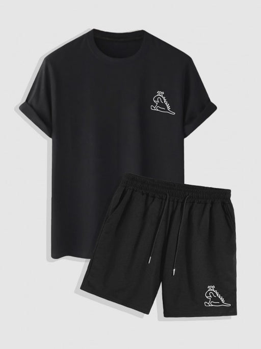 Dinosaur Printed T Shirt And Shorts - Grafton Collection