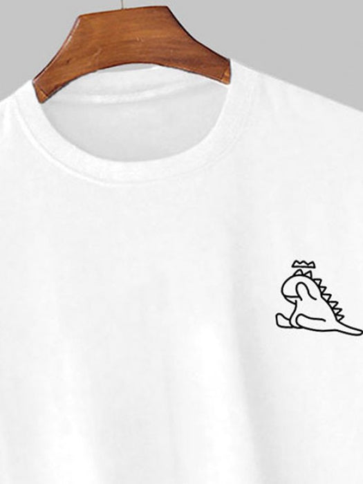 Dinosaur Printed T Shirt And Shorts