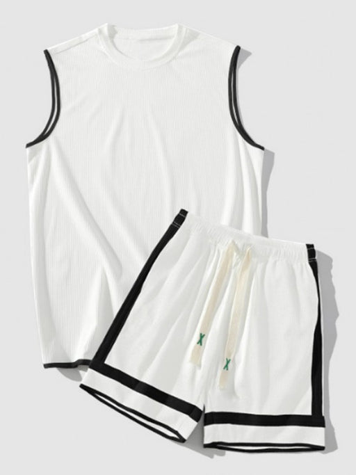 Color Tank Top And Shorts Athletic Set - Grafton Collection