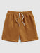 Plain Shirt And Drawstring Shorts - Grafton Collection