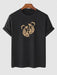 Bear Print T Shirt And Casual Shorts Set - Grafton Collection