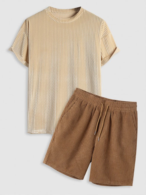 Geometric Short Sleeves T Shirt And Shorts - Grafton Collection