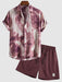 Ink Printed Shirt And Casual Shorts - Grafton Collection