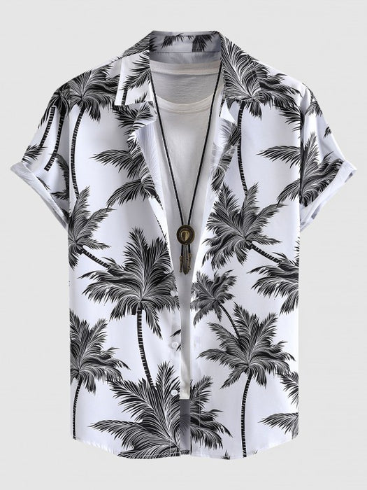 Coconut Tree Printed Shirt And Shorts - Grafton Collection