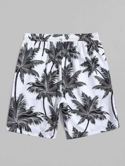 Coconut Tree Printed Shirt And Shorts - Grafton Collection