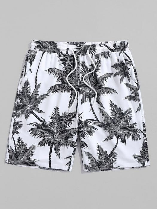 Coconut Tree Printed Shirt And Shorts - Grafton Collection