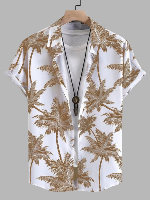 Coconut Tree Printed Shirt And Shorts - Grafton Collection