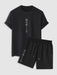 Japanese Character T Shirt And Shorts Set - Grafton Collection