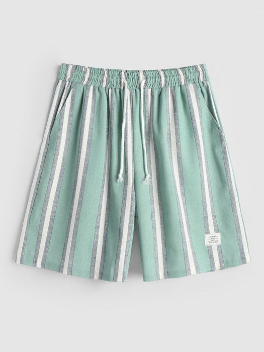 Striped Pattern Shirt And Shorts