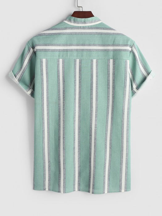 Striped Pattern Shirt And Shorts - Grafton Collection