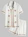 Textured Ethnic Printed Shirt And Shorts - Grafton Collection