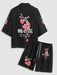 Plum Blossom Print And Board Shorts Set - Grafton Collection