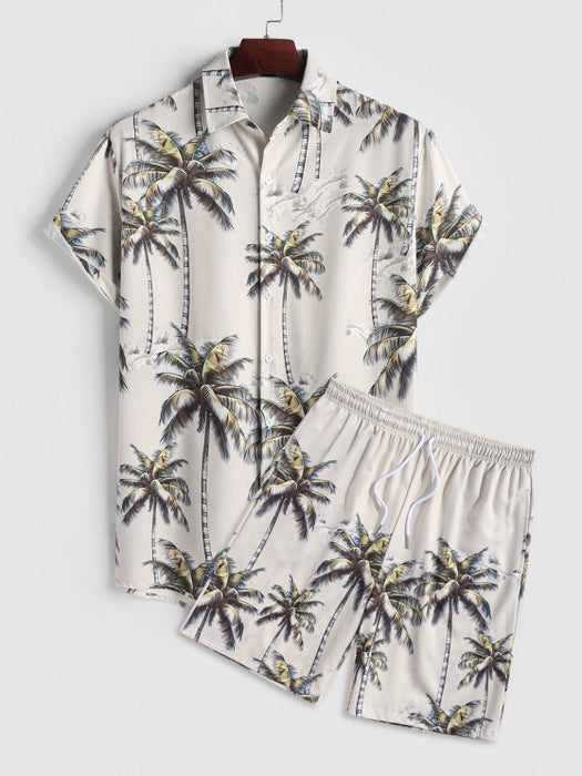 Coconut Tree Short Sleeves Shirt And Shorts - Grafton Collection