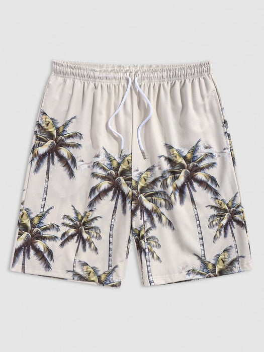 Coconut Tree Short Sleeves Shirt And Shorts