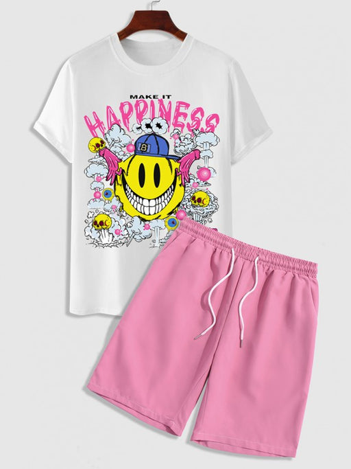 Cartoon Happiness Smiley T-Shirt And Short - Grafton Collection