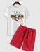 Landscape Graphic T-Shirt And Shorts Set - Grafton Collection