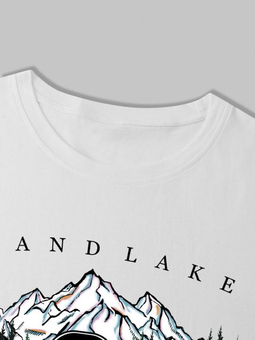 Landscape Graphic T-Shirt And Shorts Set - Grafton Collection