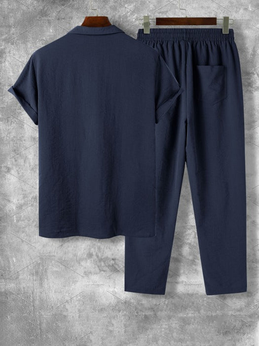 Casual Collar Shirt And Pants - Grafton Collection