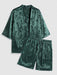 Front Kimono Shirt And Casual Shorts - Grafton Collection