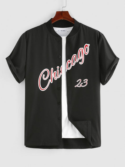 Chicago Printed Shirt And Cargo Pant - Grafton Collection