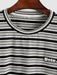 Casual Striped T Shirt And Drawstring Shorts - Grafton Collection