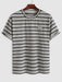 Casual Striped T Shirt And Drawstring Shorts - Grafton Collection