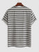 Casual Striped T Shirt And Drawstring Shorts - Grafton Collection