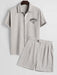 Cotton Letter Shirt And Shorts Set - Grafton Collection