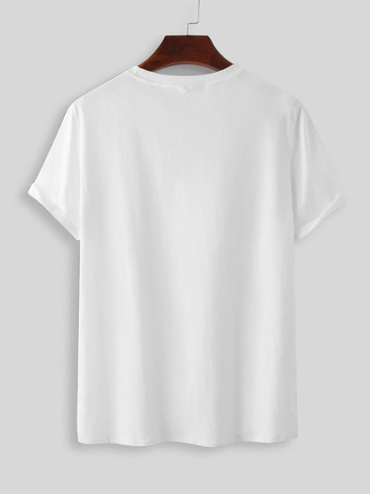 Graphic Printed T Shirt With Basic Shorts Set