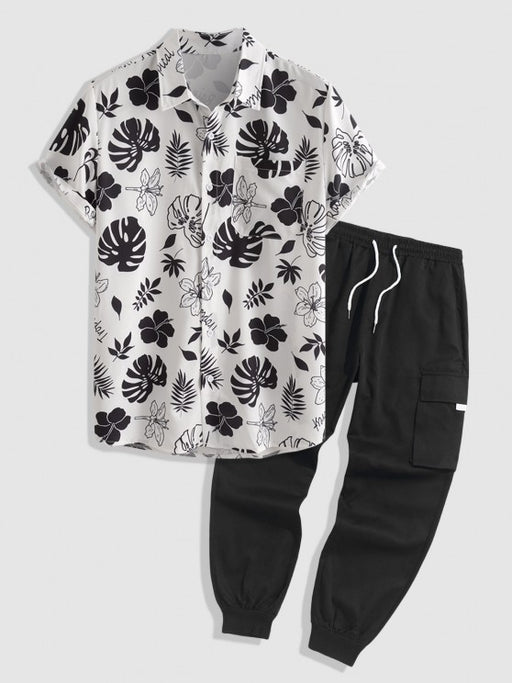 Floral Tropical Printed Shirt And Cargo Pant - Grafton Collection