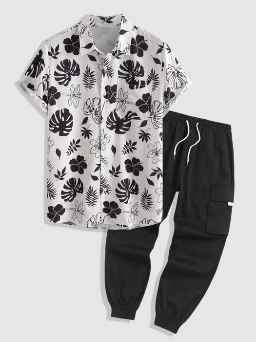 Floral Tropical Printed Shirt And Cargo Pant
